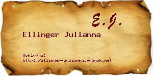 Ellinger Julianna névjegykártya
